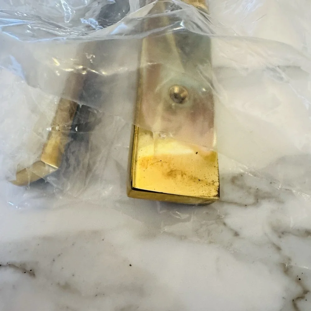 Emtek Merrimack Lever US3NL Polished‎ Brass 14A4MERHUS3NL RH Open Box NOS